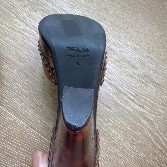 Prada leather studded platforms - Picture 9 of 9